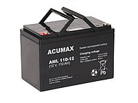 Батарея аккумуляторная Acumax AML110-12, 12V/110Ah, 208(214)x307x168 HxLxW, 29.5kg, 10-12лет