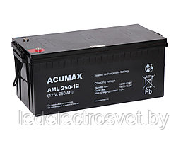 Батарея аккумуляторная Acumax AML250-12, 12V/250Ah, 224x522x230 HxLxW, 73.2kg, 10-12лет