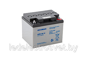 Батарея аккумуляторная Acumax AMG38-12, 12V/38Ah, 170x197x165 HxLxW, 13.5kg, 10-12лет