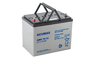 Батарея аккумуляторная Acumax AMG70-12, 12V/70Ah, 214x259x168 HxLxW, 23kg, 10-12лет