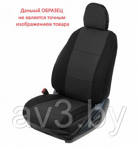 Чехлы на сиденья Ford Focus 3, 2011- компл. "Standart" Экокожа, черная+центр жаккард, серия "Эконом"