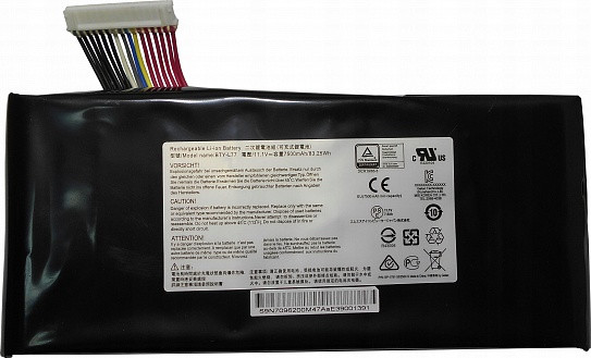 Аккумулятор (батарея) для ноутбука MSI GT72 (BTY-L77) 11.1V 7500mAh