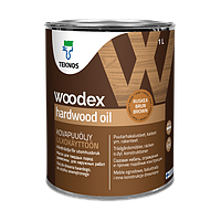 Пропитка масло Текнос ВУДЕКС ХАРДВУД ОИЛ Teknos Woodex Hardwood Oil, коричневое, 1л