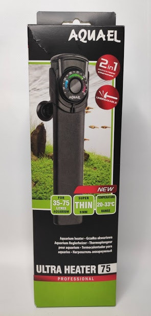 Пластиковый терморегулятор Aquael ULTRA HEATER 75W от 35 - 75л.