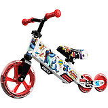 Детский беговел Small Rider Turbo Bike (красный) светящиеся колеса трансформер, фото 2