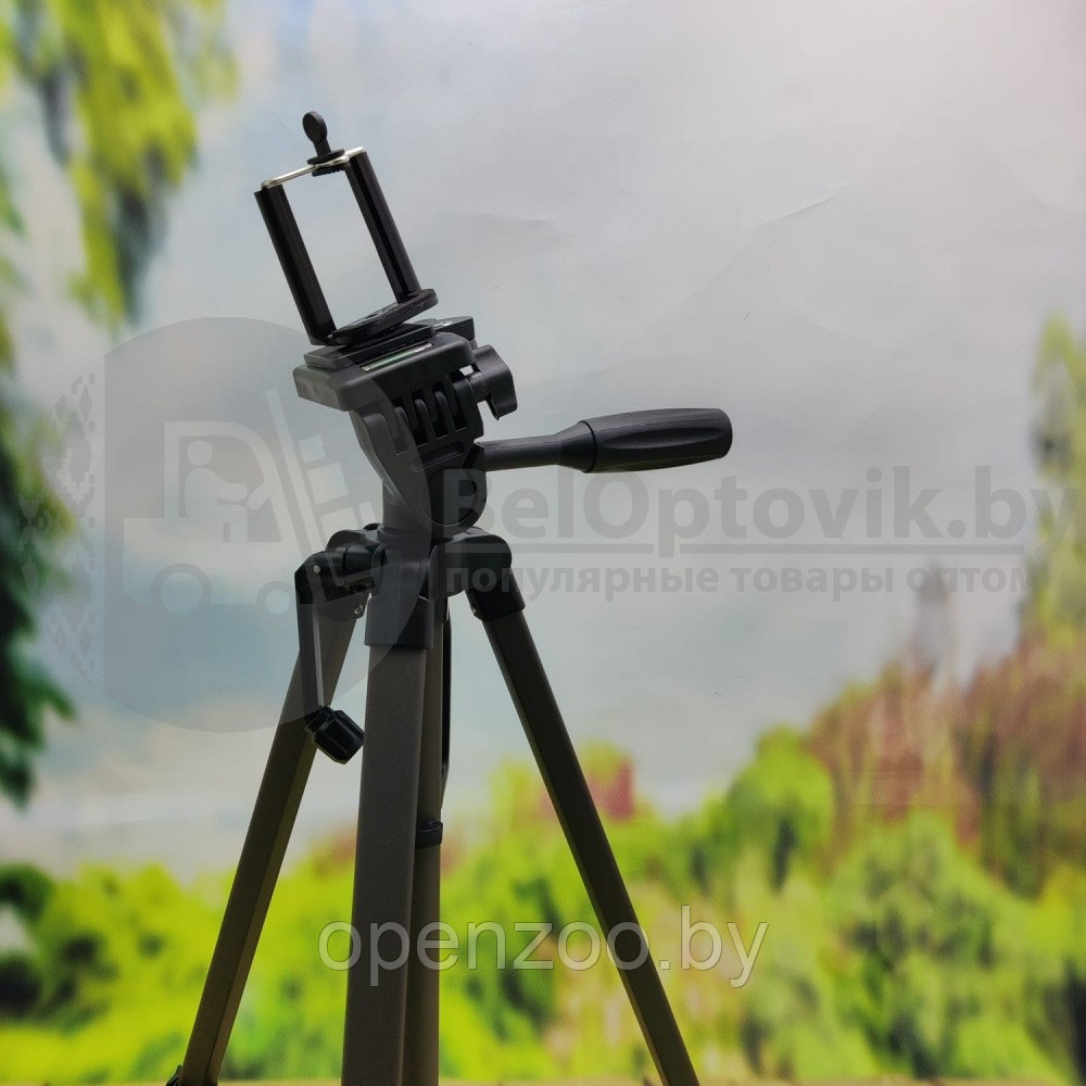 Штатив для камеры и телефона Tripod 3366 (52-140 см) с непромокаемым чехлом Чёрный - фото 4 - id-p123085392