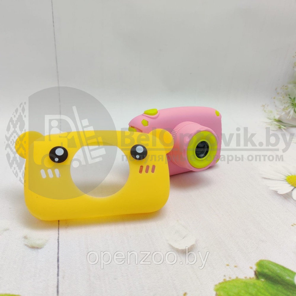 NEW design Детский фотоаппарат Zup Childrens Fun Camera со встроенной памятью и играми Мишка Синий - фото 4 - id-p115507360