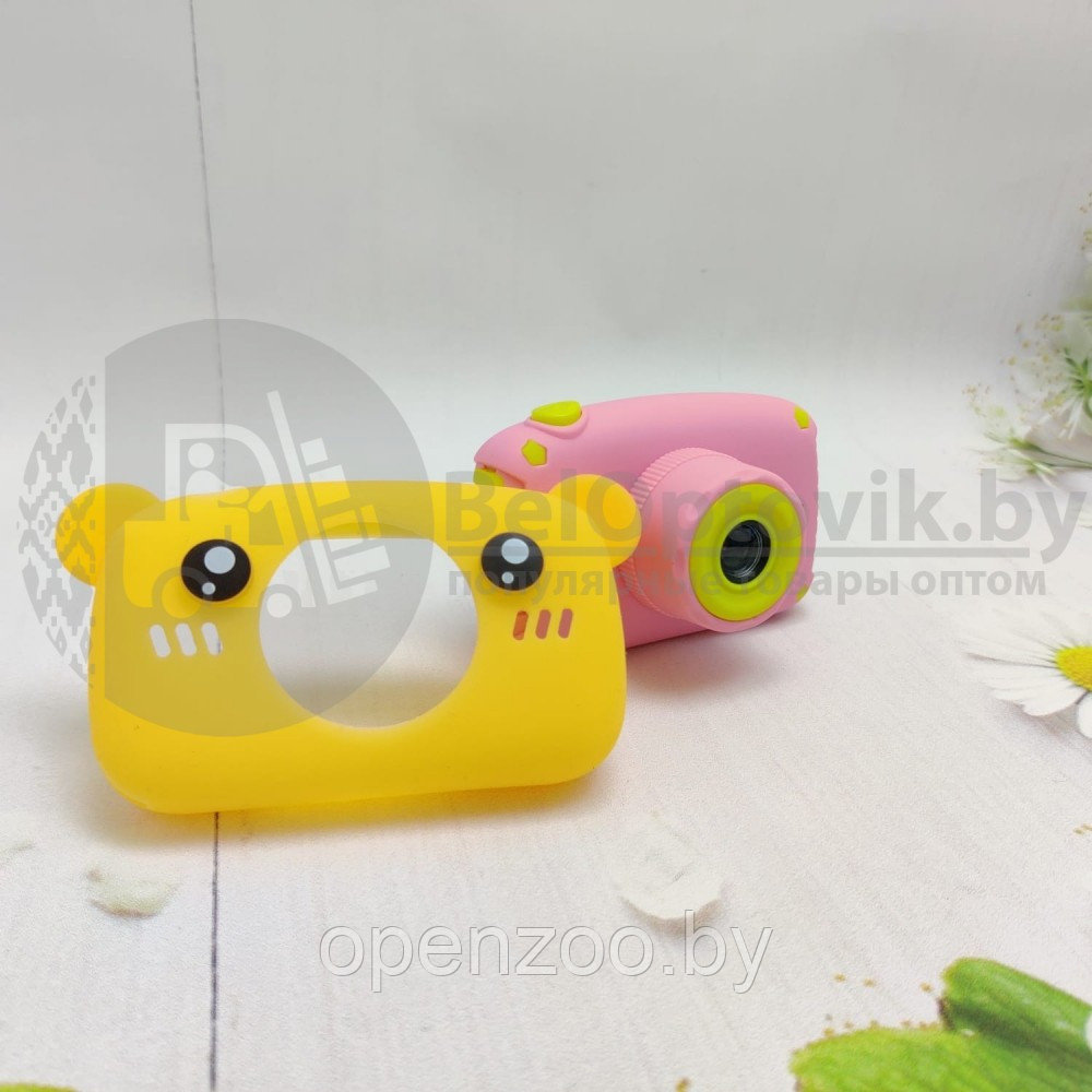 NEW design Детский фотоаппарат Zup Childrens Fun Camera со встроенной памятью и играми Заяц Голубой корпус - фото 4 - id-p114861313