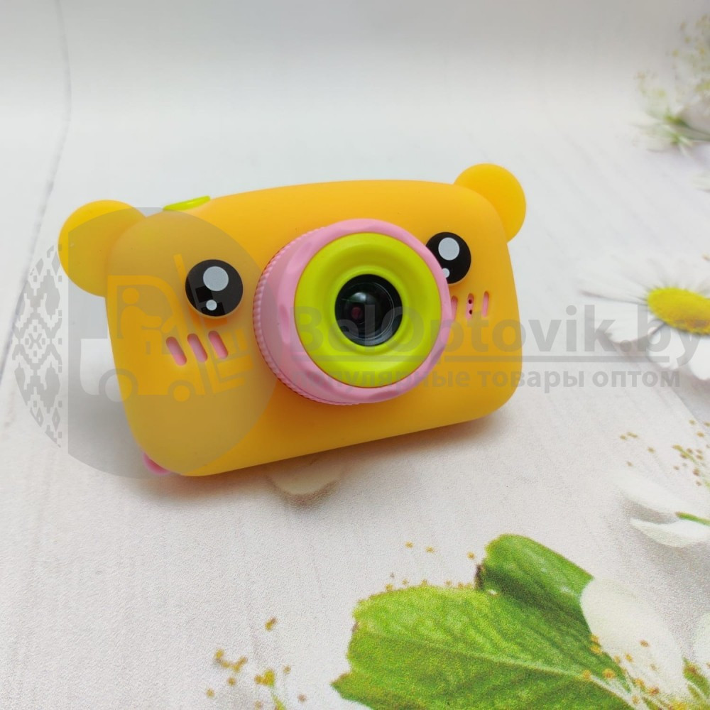 NEW design Детский фотоаппарат Zup Childrens Fun Camera со встроенной памятью и играми Мишка Оранжевый - фото 3 - id-p150225311
