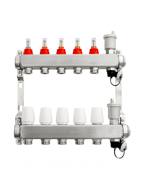 Коллектор для теплого пола ONDO OKGSET 05 A  для 5 контуров
