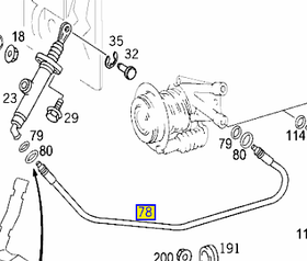 Трубка цилиндра сцепления MB Atego