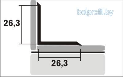 Внутренний уголок 26мм * 26мм 1,8м бронза - фото 2 - id-p151215053
