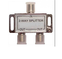 Делитель ТВ 1вход (F-гнездо) -2выхода (F-гнездо) 5-2400МГц белый АРА-219