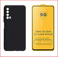 Чехол-накладка + защитное стекло 9D для Huawei P Smart 2021 / PPA-LX1