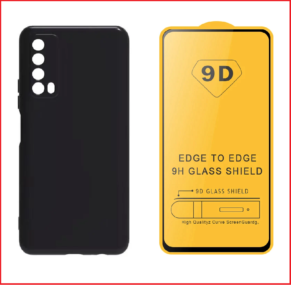 Чехол-накладка + защитное стекло 9D для Huawei P Smart 2021 / PPA-LX1 - фото 1 - id-p151239307