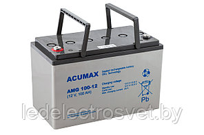 Батарея аккумуляторная Acumax AMG100-12, 12V/100Ah, 218x330x173 HxLxW, 31kg, 10-12лет