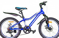 Подростковый велосипед Nameless J2200D 20" сине-белый 2021 г.
