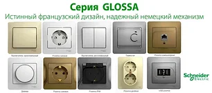 Электроустановочные изделия Schneider Electric Glossa