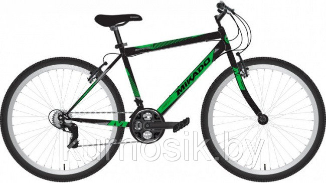 Горный велосипед Mikado Spark 1.0 26" зеленый 2021 г.