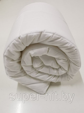 Одеяло стеганое двуспальное евро (2.0 евро) 200x220 (дизайн-клетка) Микрофибра (Opt white) "Лебяжий пух", фото 2