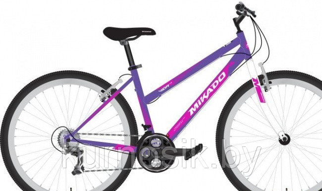 Горный велосипед Mikado Vida 1.0 26" фиолетовый 2021 г.