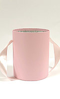 Шляпная коробка эконом вариант Нежно-розовый диаметр 14 см, высота 14см, без крышки.