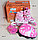 Ролики 28-32, роликовые коньки детские с комплектом защиты и шлемом раздвижные, полиуретановые колеса, розовые, фото 2