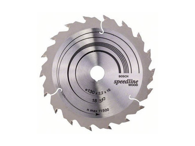 Диск пильный 130х16 мм 18 зуб. по дереву SPEEDLINE WOOD BOSCH (переменный зуб), фото 2