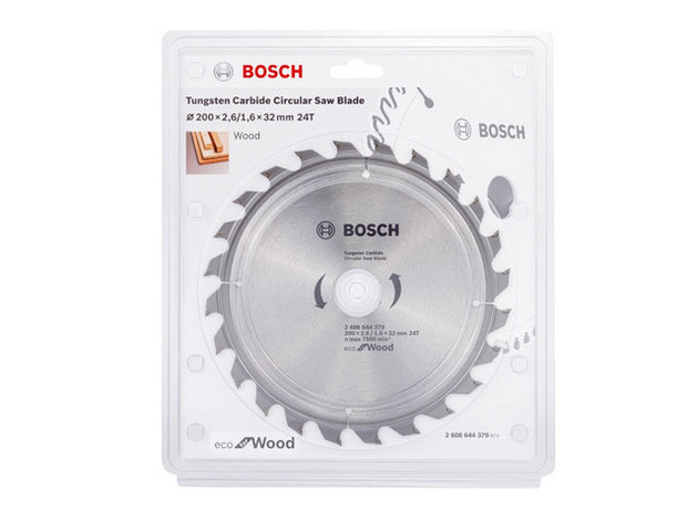 Диск пильный 200х32 мм 24 зуб. по дереву ECO WOOD BOSCH (твердоспл. зуб), фото 2