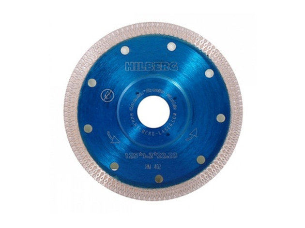 Алмазный круг 125х22 мм по керамике сплошн.ультратонкий Turbo HILBERG (1,22мм), фото 2