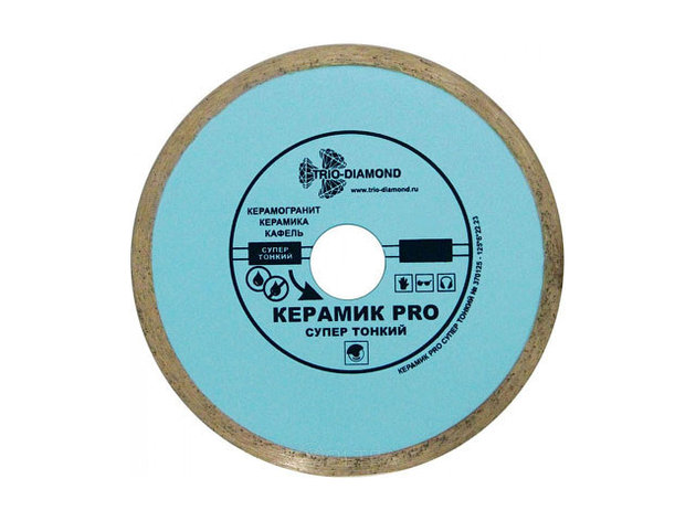 Алмазный круг 180х25,4 мм по керамике сплошн.ультратонкий PRO (Trio-Diamond), фото 2