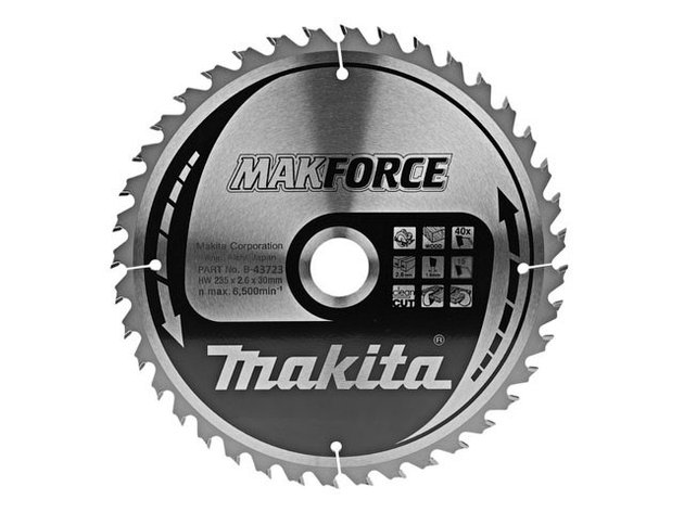 Диск пильный 235х30 мм 40 зуб. по дереву MAKFORCE MAKITA, фото 2
