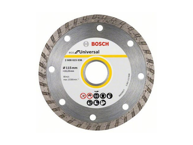 Алмазный круг 125х22 мм универс. Turbo ECO UNIVERSAL BOSCH (сухая резка), фото 2