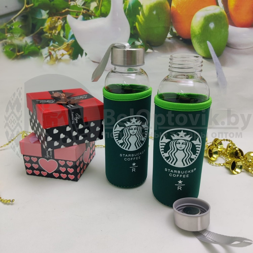 Бутылка для воды Starbucks coffee 300 мл в чехле - фото 2 - id-p100413092