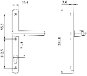 Комплект ручек для узкопроф.дверей (28/85/ мм, белая арт.9016), фото 3