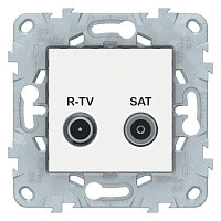 Розетка R-TV/ SAT UNICA NEW Schneider Electric, белый - фото 1 - id-p147594085