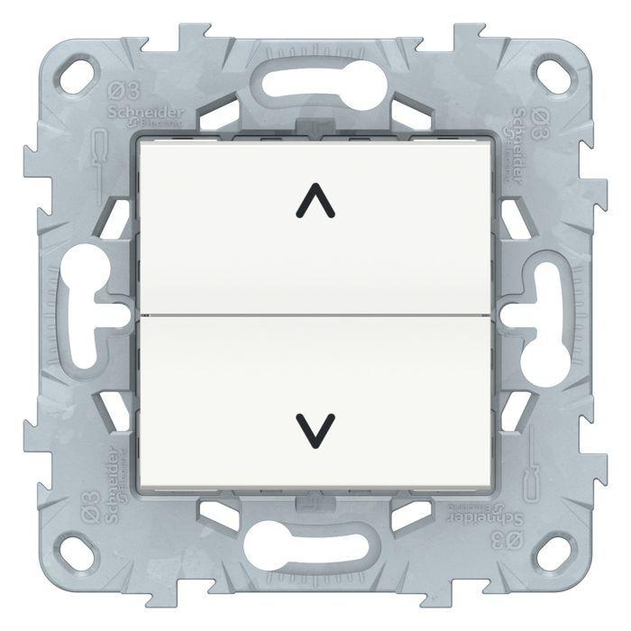 Выключатель для жалюзи кнопочный двухклавишный UNICA NEW Schneider Electric, белый - фото 1 - id-p147594069
