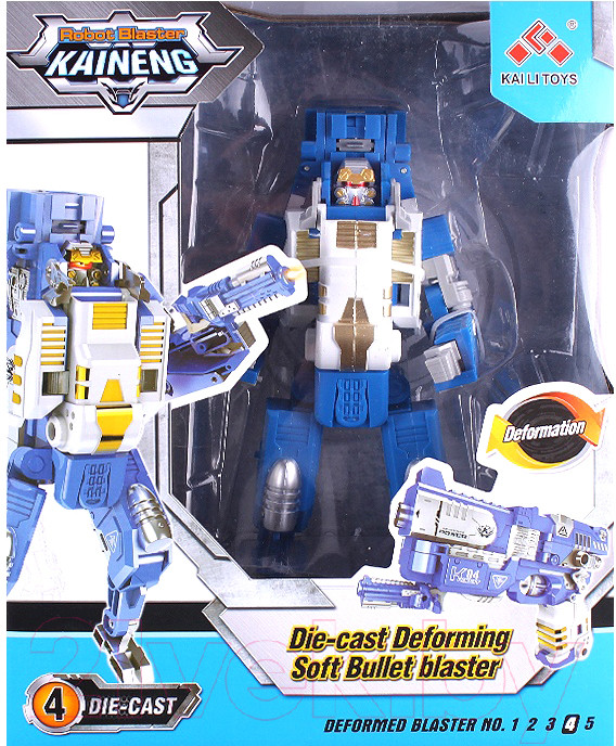 Робот-бластер с мягкими пулями Синий