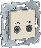 Розетка R-TV/ SAT UNICA NEW Schneider Electric, бежевый