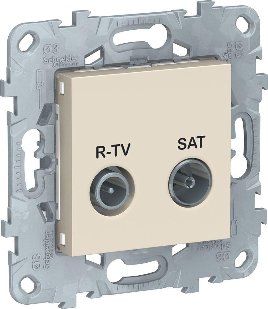 Розетка R-TV/ SAT UNICA NEW Schneider Electric, бежевый - фото 1 - id-p147594124