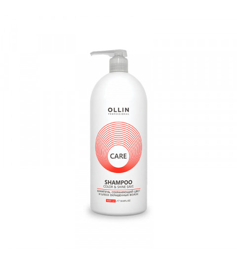 OLLIN Care Шампунь, сохраняющий цвет и блеск окрашенных волос 1000мл - фото 1 - id-p95485617