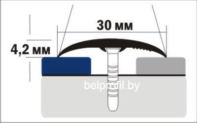 Алюминиевый порог с перепадом B-1РE-270 бронза, 30мм - фото 5 - id-p151326389