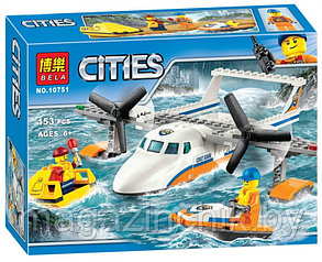 Конструктор Спасательный самолет береговой охраны Bela 10751, аналог Лего Сити 60164