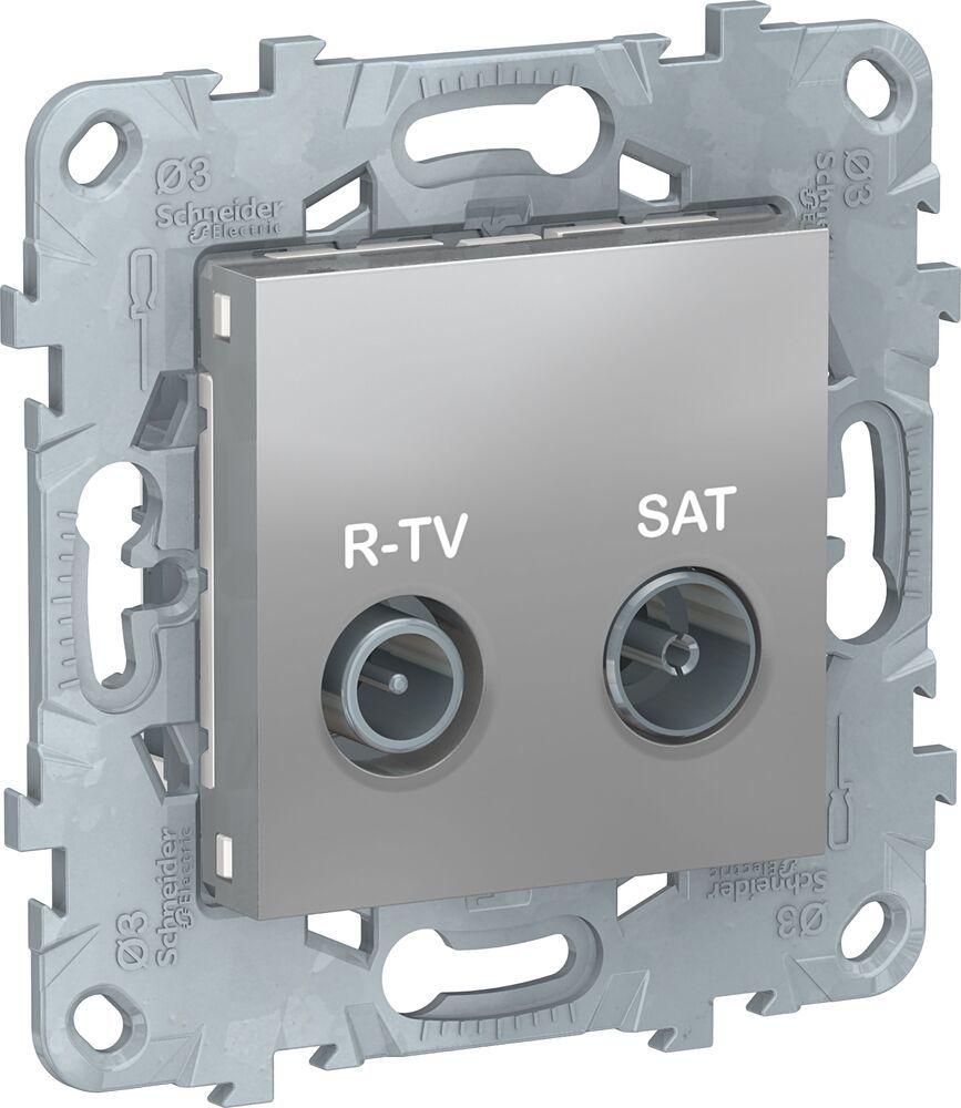 Розетка R-TV/ SAT UNICA NEW Schneider Electric, алюминий - фото 1 - id-p147594163