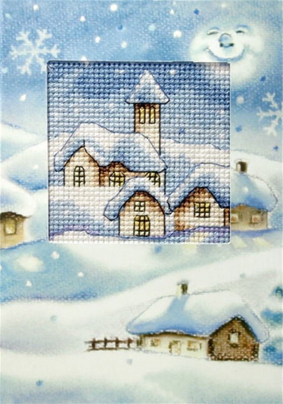 Набор для вышивания крестом «Открытка «Рождество-2»». - фото 1 - id-p151329145
