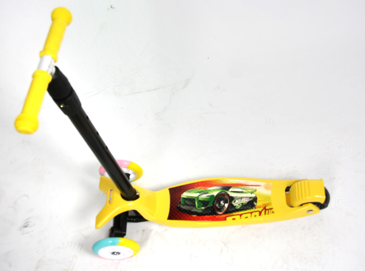 Самокат детский New Scooter Maxi Принт Мультяшки "Хот Вилс" от 3 лет - фото 1 - id-p151329332