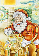 Набор для вышивания крестом «Открытка «Санта с подарками»».