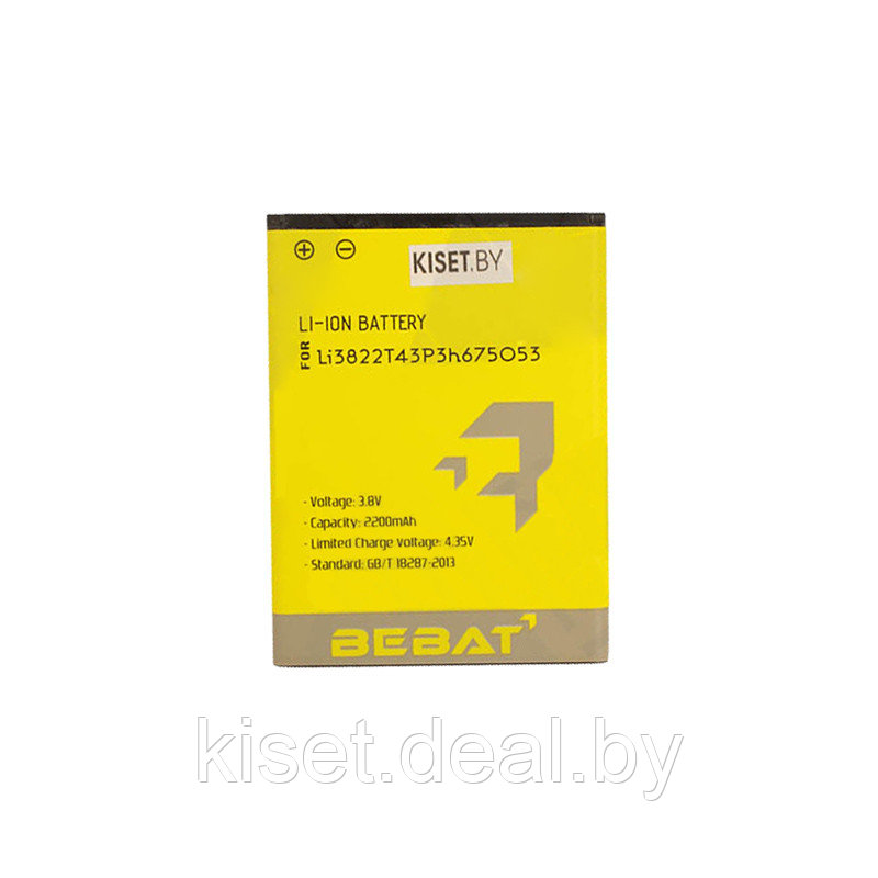 Аккумулятор BEBAT LI3822T43P3H675053 для ZTE Q Lux - фото 1 - id-p130118858