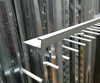 П - профиль для стекла (окончание), алюминиевый 6мм, анод. серебро матовый 270 см, фото 1