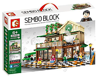 601093 Конструктор Sembo Block «Кофейня», 2095 деталей, центральная улица